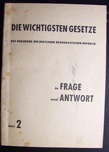 DDR Taschenbuch Gesetze der DDR von 1951 - Bild 1 von 1