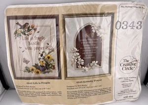 Vintage Creative Circle 0343 Life Is Fragile Needlecraft Kit - Picture 1 of 6