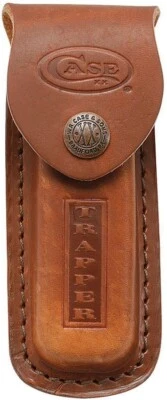 CASE XX KNIFE SHEATH - {TRAPPER} BROWN LEATHER SHEATH #980 with CASE XX LOGO - Image 1 of 2