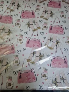 2 Hojas Damas/Mujer Cumpleaños Aniversario PAPEL DE ENVOLVER 2 HOJAS + 1 ETIQUETA DE REGALO - Imagen 1 de 1