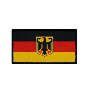 Bundeswehr Germany Deutschland Flaggen Patch mit Adler - gewebt mit Klett - Bild 1 von 8