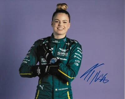 Signed Tina Hausmann Formula 1 Academy Aston Martin Racing 8x10 Photo 6 Original - Image 1 of 2