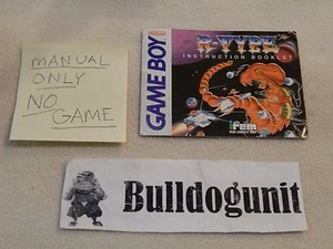 R-Type Manual Only Nintendo Gameboy Boy NO GAME - Picture 1 of 2