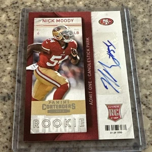 Nick Moody 2013 Panini Playoff Contenders Auto #199 RC San Francisco 49ers-NFL - Picture 1 of 2
