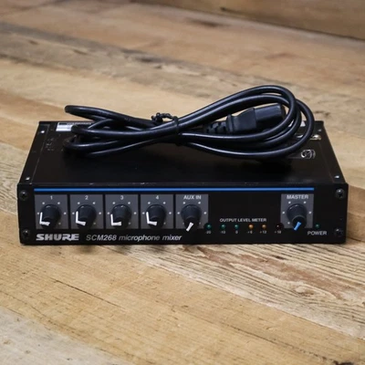 Shure SCM268 4-Channel Microphone Mixer SCM-268 Mic Line U264365 - Image 1 of 4