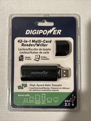 Digipower 42 en 1 Multi Lector de Tarjetas Escritor 2.0 USB Nuevo en Paquete Foto 1 de 3