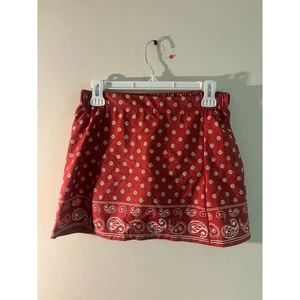 Offline by Aerie rot Bandana Print Skort Gr. Small | Boho Freizeit Mini Shorts - Bild 1 von 3
