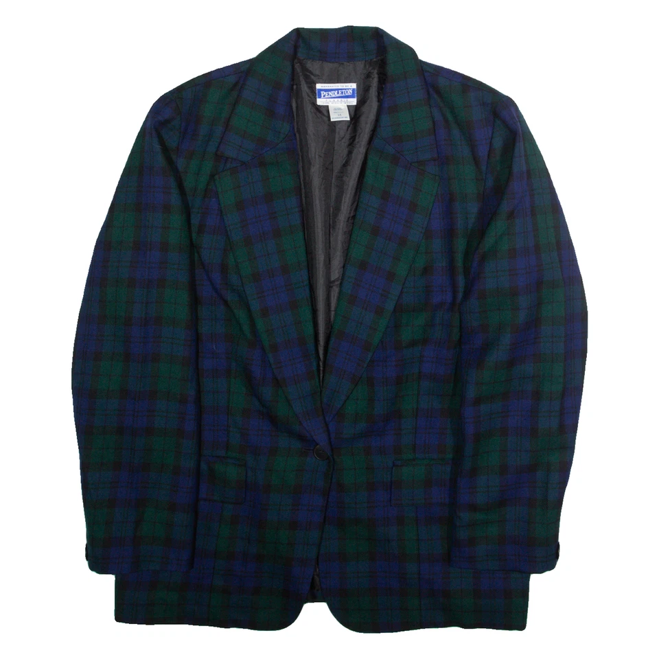 PENDLETON Mens Blazer Jacket Blue Wool Plaid L - Image 1 of 4