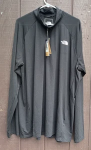 THE NORTH FACE Men’s 1/4 Zip Black Wander Pullover TNF Shirt Flash Dry Size 2XL - Picture 1 of 11
