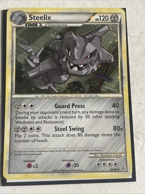 Pokémon TCG Steelix 24/95 HGSS Unleashed Holo Rare 2010 Trading Card - Image 1 of 2