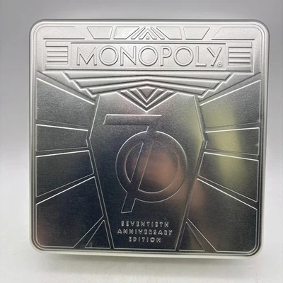 Monopoly 70th Anniversary Edition Tin COMPLETE Parker Brothers 2005 Classic - Image 1 of 4