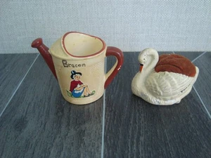 2 Manorware Pieces - Swan Pin Cushion YORK / Watering Can BRECON - Picture 1 of 4