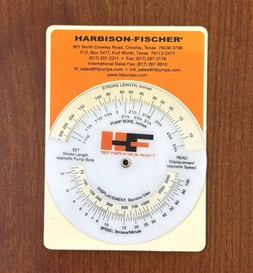 Vintage Harbison Fischer Circular Slide Ruler Pump Speed Calculator - Picture 1 of 6
