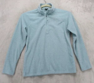 Eddie Bauer Pullover Damen klein blau Fleece Viertelreißverschluss Stehkragen Wandern - Bild 1 von 16