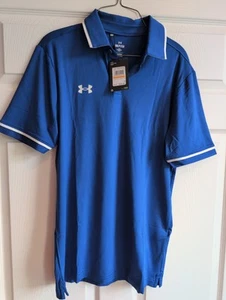 Under Armour Loose Fit Men's Tipped Polo Shirt - Blue - S - Picture 1 of 2