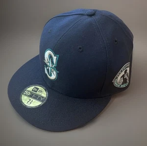 New Era 59fifty 7 3/8 Seattle Mariners Ken Griffey Jr. Retirement Patch Hat NWT - Picture 1 of 10