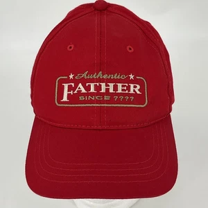 Father Humor Dad Hat - VTG Signatures StrapBack Red Baseball Cap EUC - Funny - Picture 1 of 13