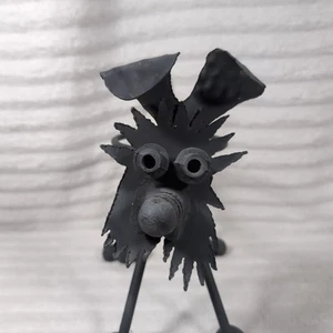 Maceta de chatarra de metal para perro reutilizada reciclada chatarra figura caprichosa - Imagen 1 de 5