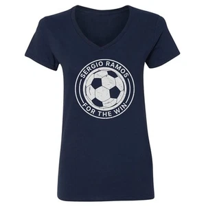 Sergio Ramos Scores For The Win - Botafogo 10 Tribute Ladies' V-Neck Tshirt - Picture 1 of 2