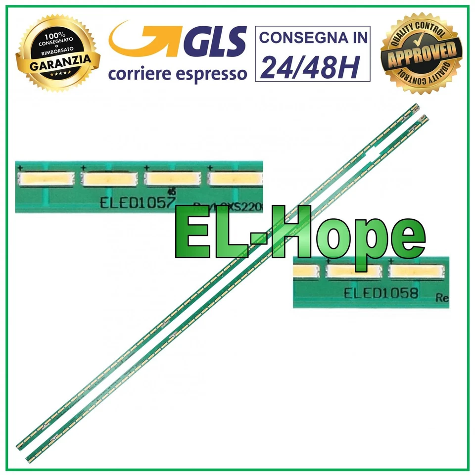 KIT 2 BARRE 60 LED PER TV 55" LG 55UH615VZBBE / 55UH605VZCBE / 55UF6 / 55UW340C - Immagine 1 di 1