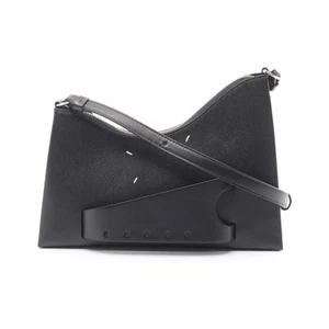 Maison Margiela Snatched Hobo Shoulder Bag SB1WG0054 leather Black Used Women - Picture 1 of 9