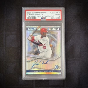 Bowman Draft 2020 Jordan Walker classe del 2020 autografo /250 PSA 9 - Foto 1 di 2