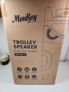 Moukey MTS10-2, 10" Bluetooth Karaoke 160W Portable Speaker Subwoofer DJ Light - Picture 1 of 13