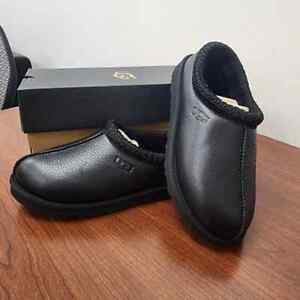 New Men's UGG Tasman leather Casual Slipper (Black, 1140930-BTNL),100% Authentic