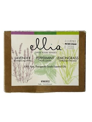 Paquete de 3 aceites esenciales HoMedics ELLIA 10 ml/0,34 fl oz 100 % grado terapéutico Foto 1 de 4