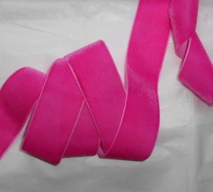 Heißes PINKES fuchsiafarbenes SAMTBAND 1,5" BREIT Vintage-Look 3 YARD POSTEN! - Bild 1 von 3