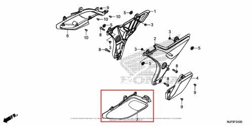 NEW OEM HONDA CTX700 CTX 700 LEFT SIDE COVER BLACK Foto 1 de 1