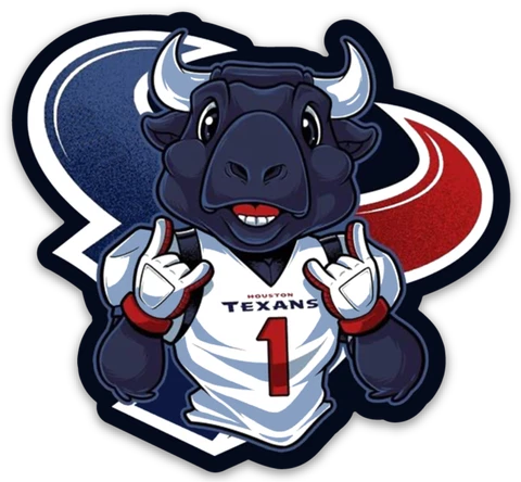 Houston Texans --- Texas Bull "Bull Sign" Mascot Type Die-Cut MAGNET Cover