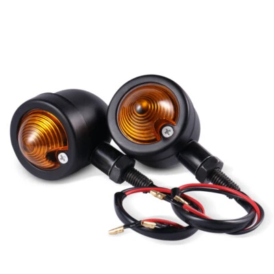 Motorcycle Universal 12v Bullet Turn Signal Light Indicator Lamp Scooter Bobber - Image 1 of 4