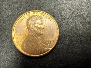 1977-D Lincoln Cent Rim Burr Planchet Error Coin - Beautiful Coin! - Picture 1 of 7