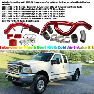 Intercooler Pipe&Cold Intake Kit For 2003-2007 Ford All 6.0L Powerstroke Diesel - Picture 1 of 22