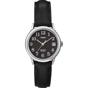 Orologio Indiglo Timex T2N525 Donna Pelle Nera Facile da Leggere - Foto 1 di 1