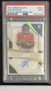 2021 Immaculate Justin Fields Rookie Shadowbox Signatures AUTO!! 27/49 PSA 9 🔥 - Picture 1 of 3