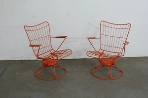 Pair of Mid-Century Modern Homecrest Bottemiller Swivel Rocker Lounge Chairs - Picture 1 of 12