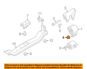 FORD OEM Engine Motor Transmission-Motor Mount Nut Left W711336S441 - Bild 1 von 2