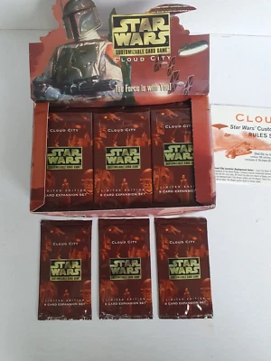 STAR WARS CCG CLOUD CITY BLACK BORDER FACTORY SEALED BOOSTER- BOX FRESH- 9 CARDS - Image 1 of 4
