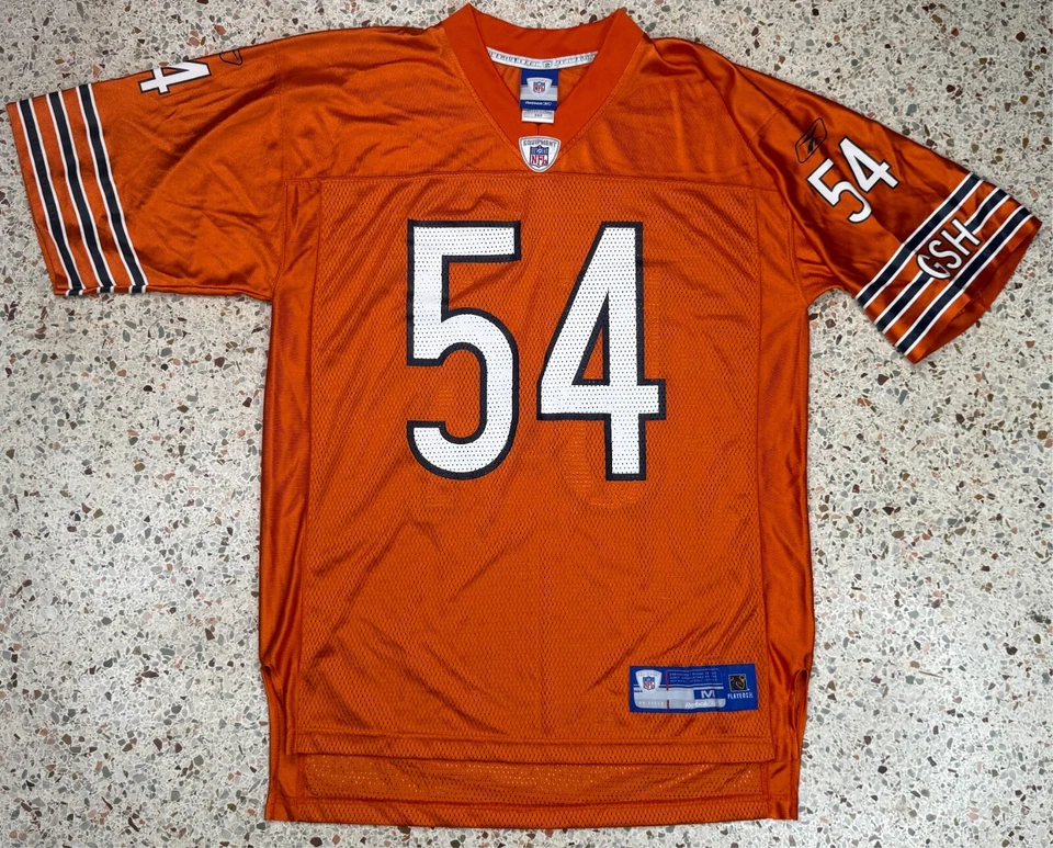 Camiseta de fútbol americano Reebok On Field NFL Chicago Bears de colección #54 Brian Urlacher talla M Foto 1 de 4