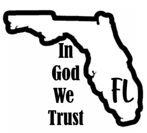 FLORIDA STATE MOTTO In God We Trust Decal Sticker FREE USA SHIPPING - Picture 1 of 6