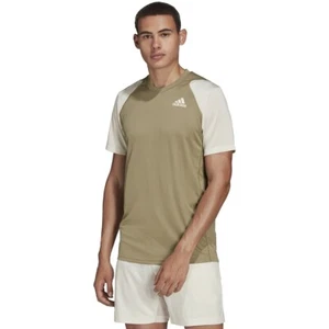 Adidas Men Club Tennis Tee Orbit Green and Wonder White H33735 - Picture 1 of 10