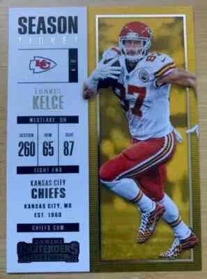 2017 Travis Kelce #68 Taylor Swift Boyfirend Contenders Season Ticket KC Chiefs - Image 1 of 2