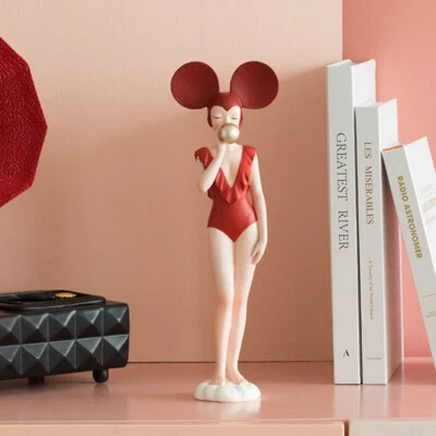 原创现代女孩吹泡手工树脂花园装饰装饰雕像 — 第 1/4 张图片