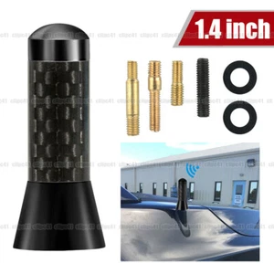 Universal Carbon Fiber 3.5cm Screw Aluminum Radio Car Short Stubby Mast Antenna - Picture 1 of 11