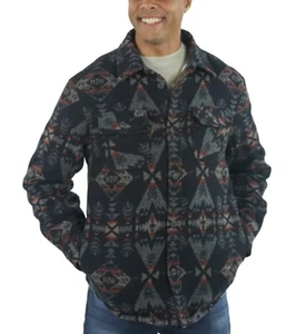 Jachs New York Sherpa Lined Wool Blend Jacket Aztec Shirt Men’s Size L NWT - Picture 1 of 12