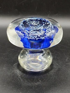 Blau und weiß Swirl Pilz Briefbeschwerer - Bild 1 von 7