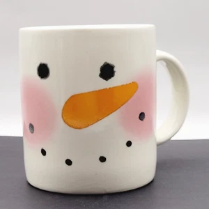 Snowman Face Christmas Holiday Cocoa Coffee Tea Hot Beverage Winter Mug Hallmark - Picture 1 of 10