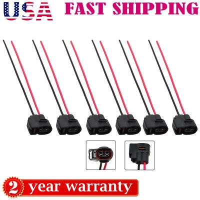 Pack of 6 Pcs Ignition Coil Connector Plug Harness Pigtail Wire For Kia Toyota - Image 1 of 4